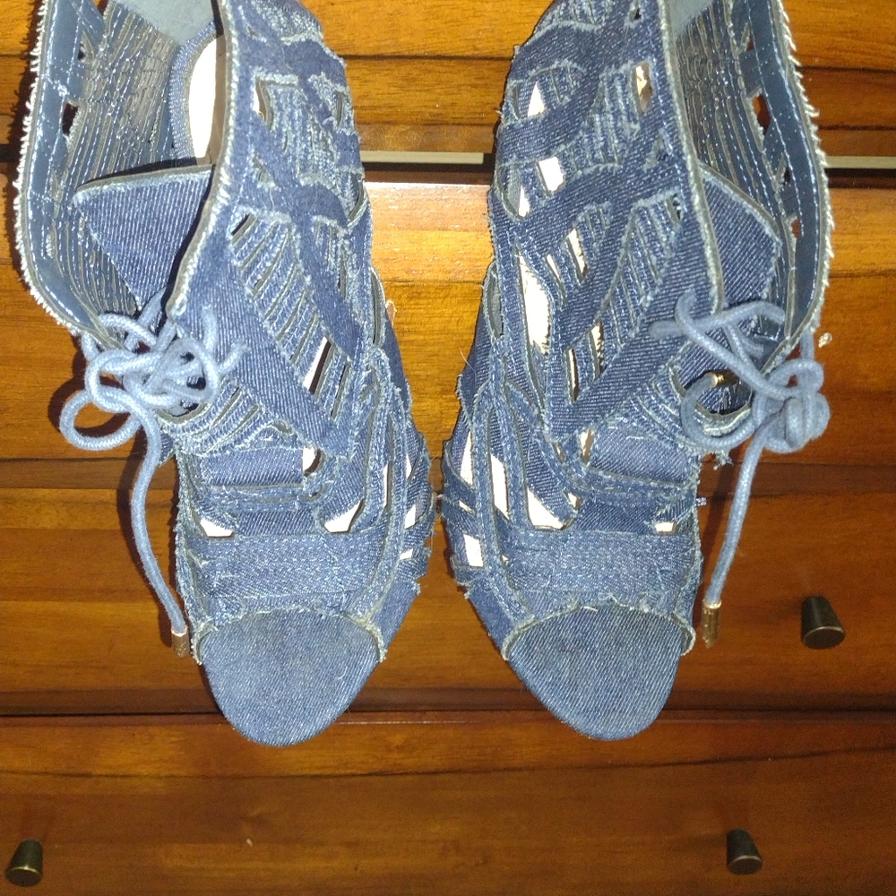 Denim Blue Ankle Boots